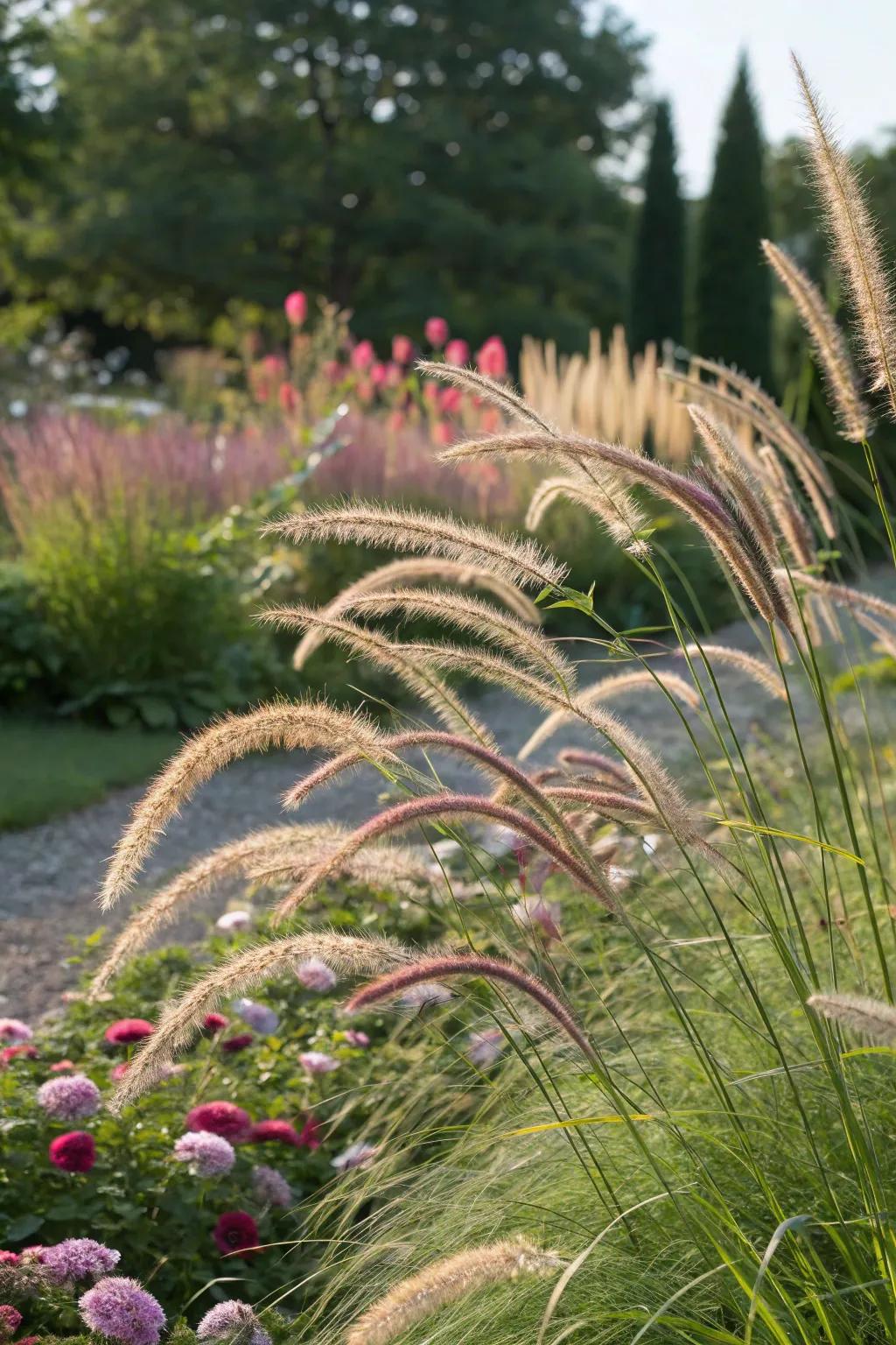 Decorative grasses infuse texture and motion into your open-air space.