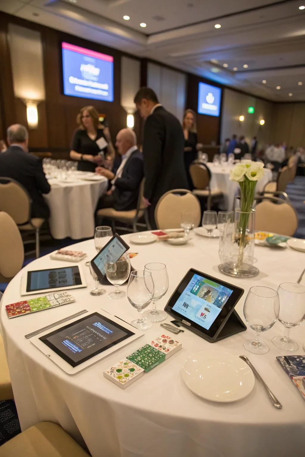 Interactive foci stimulating guest engagement.