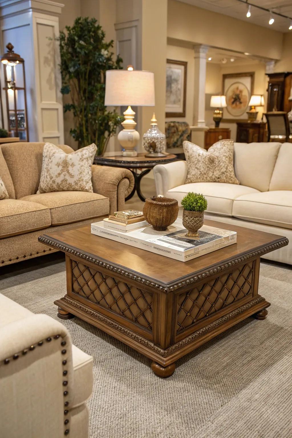 Striking accents inject a prominent contrast.