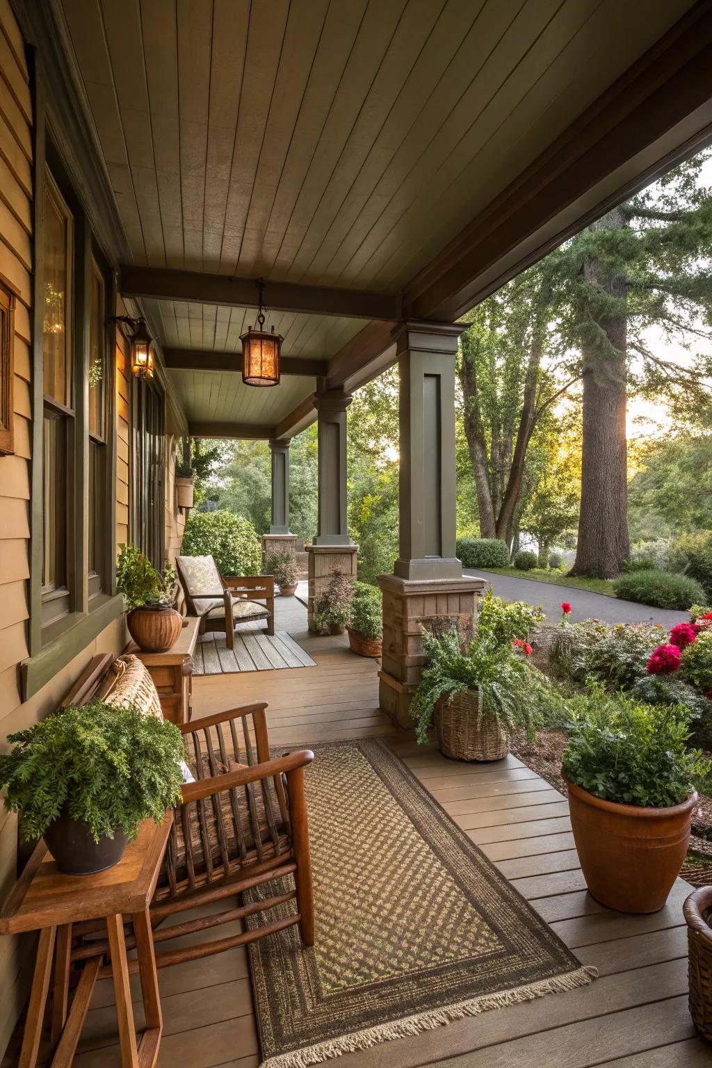 Organic shades establish a harmonious fusion with nature.