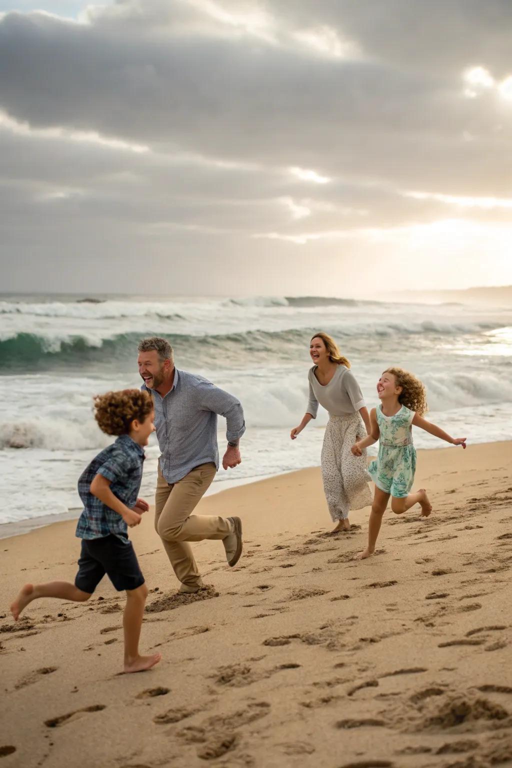 Dynamic captures embody the lively vitality of family exchanges.
