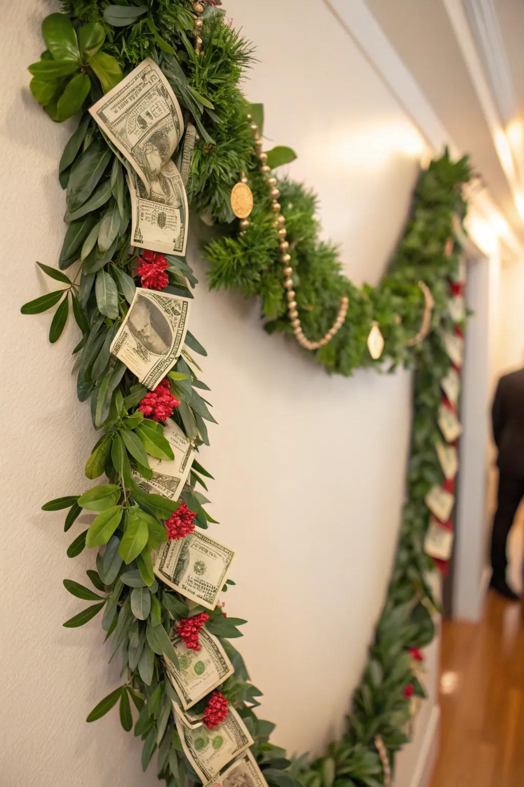 A celebratory monetary garland ideal for the festivities.
