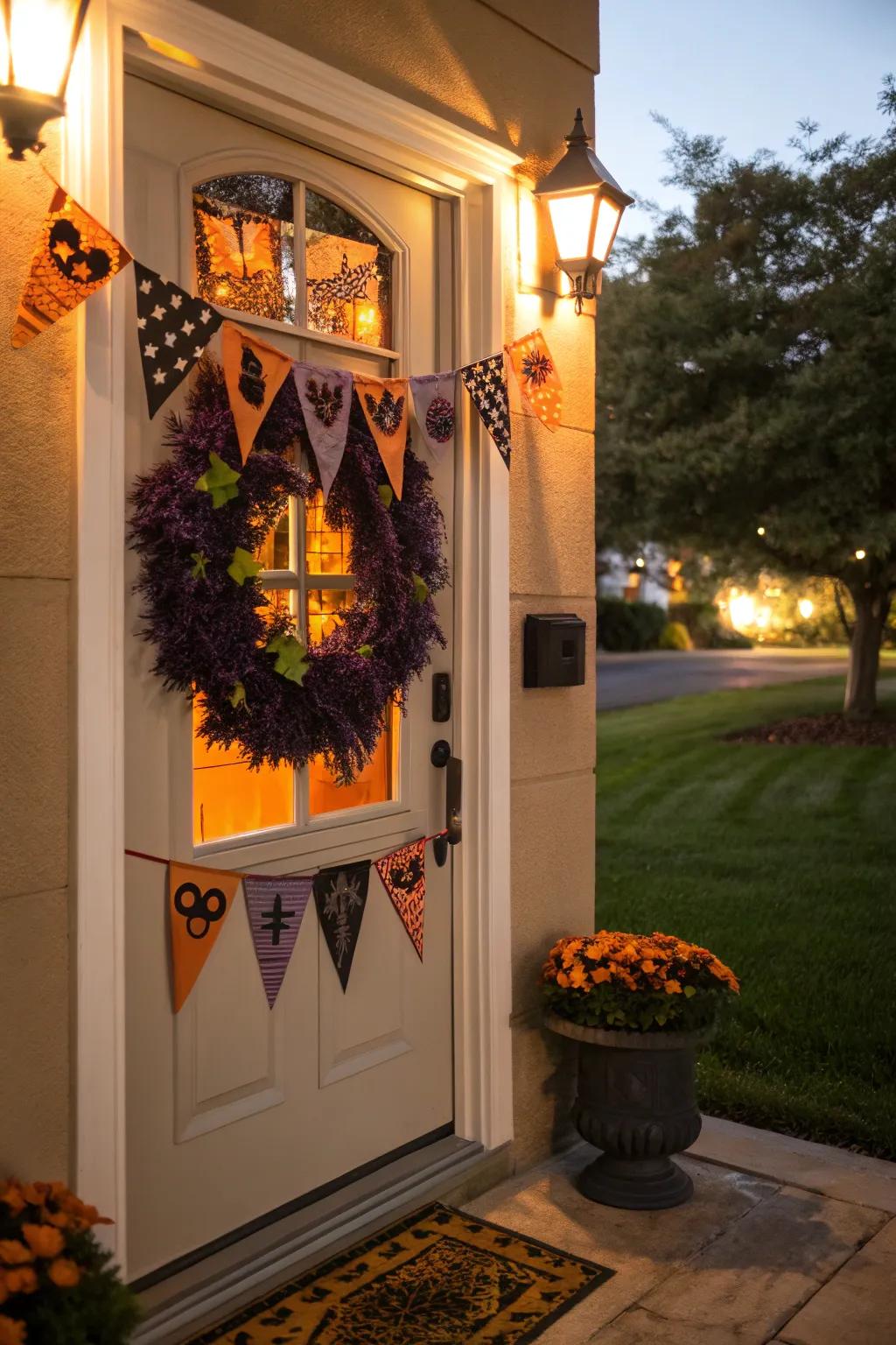A haunted entryway welcomes all visitors.