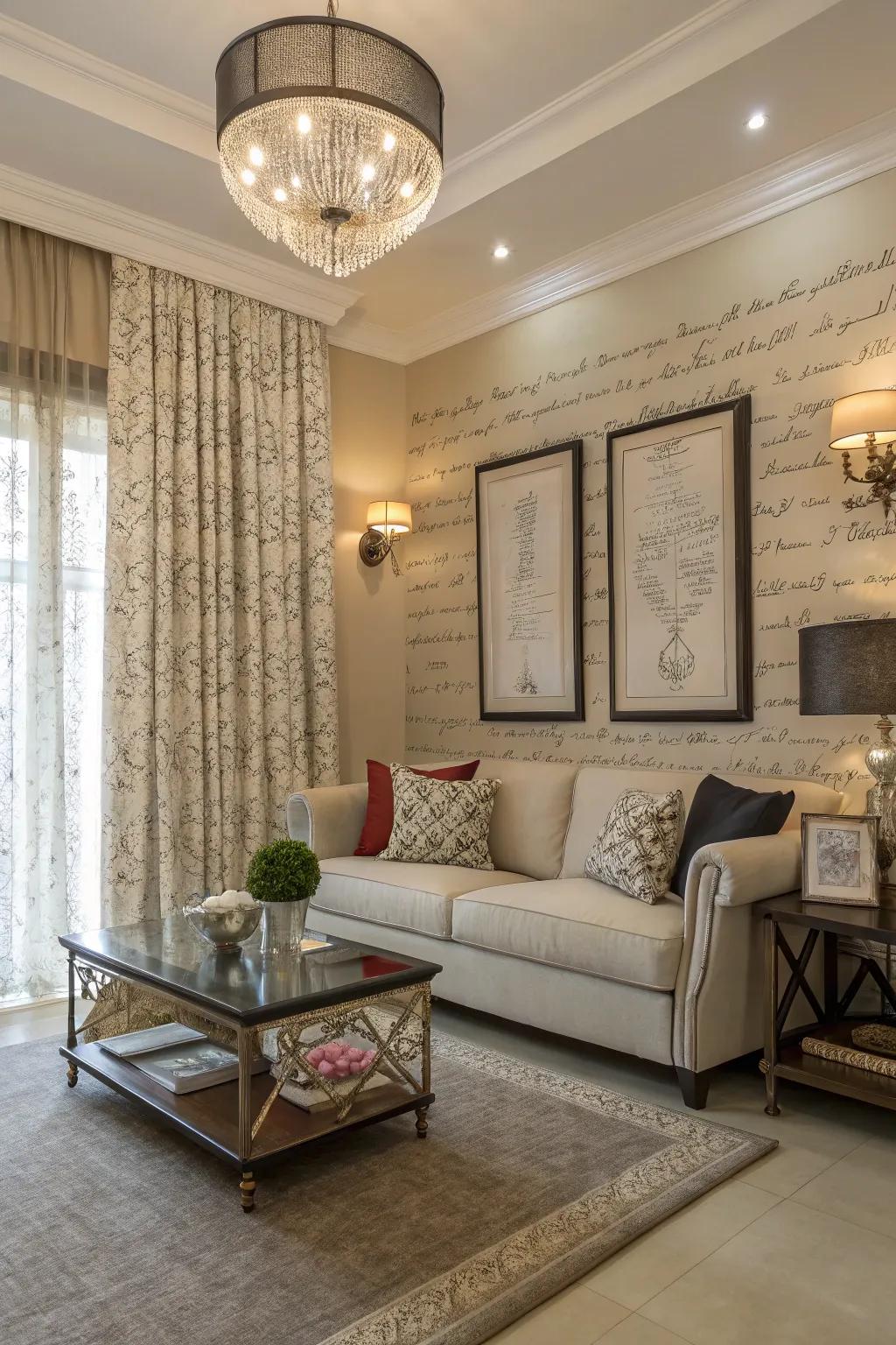 Script curtains impart a personalized, artistic constituent to your abode.