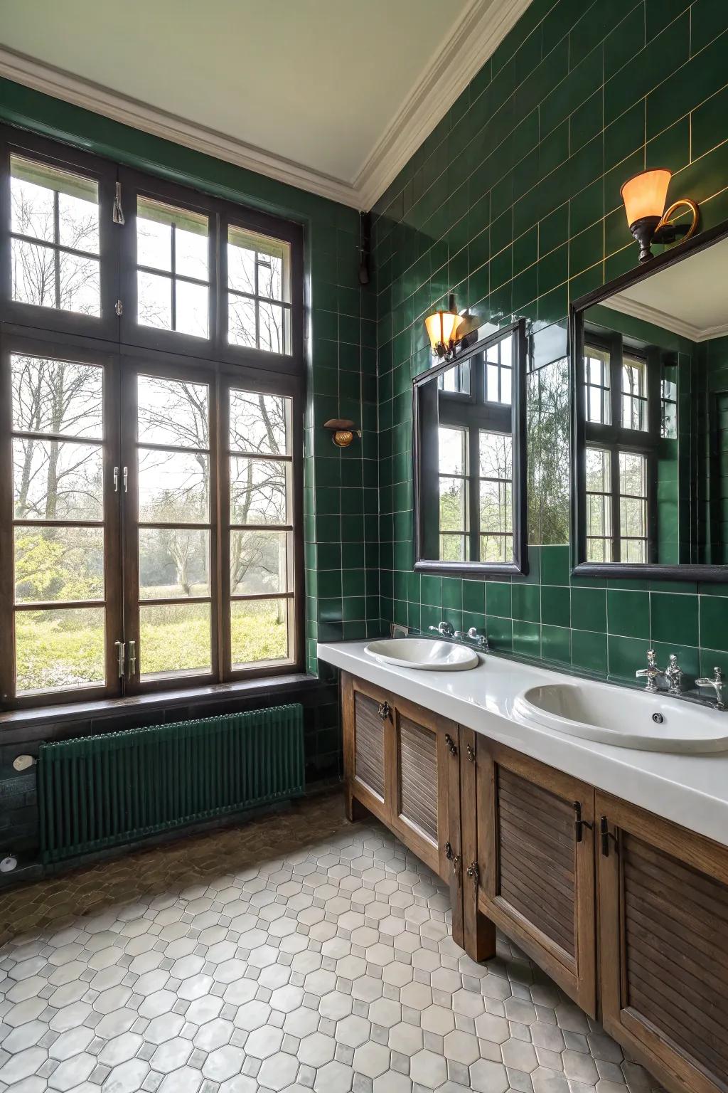 Pure light complements dark green beautifully.