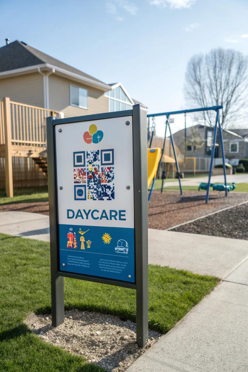 Interactive QR codes on the daycare marker proffer facile entree to ancillary data.