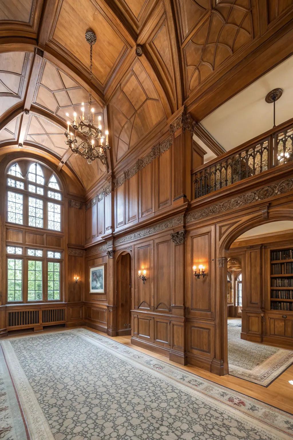 Architectural features contribute character to the sanctuary.