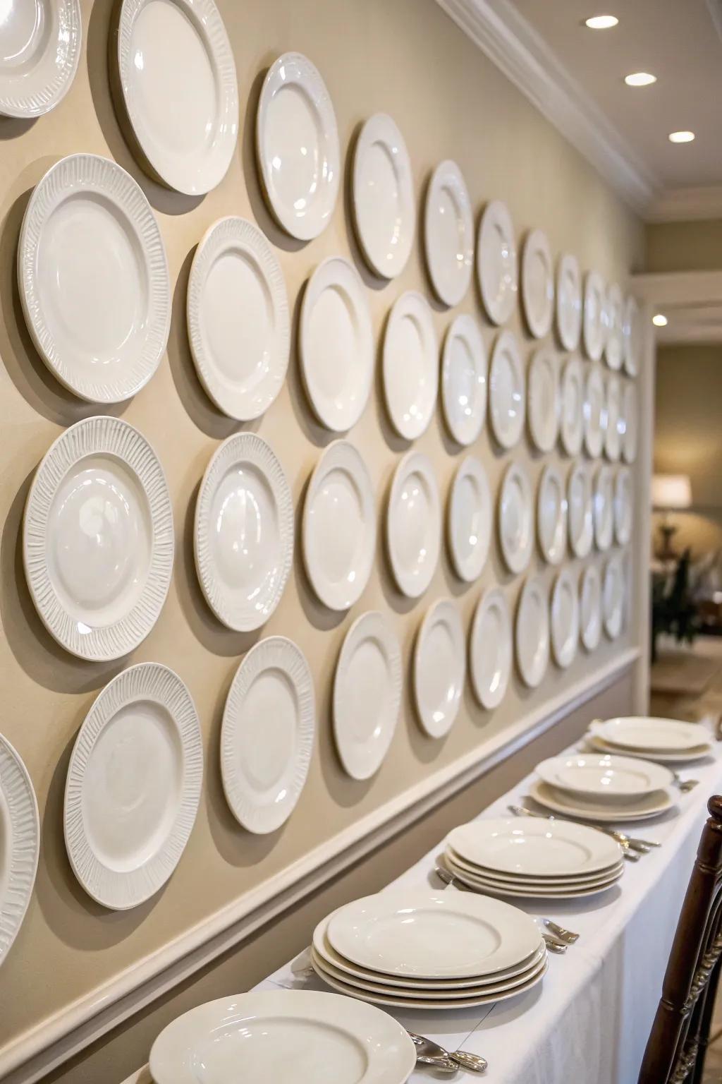 A monochromatic presentation exudes elegance and unpretentiousness.
