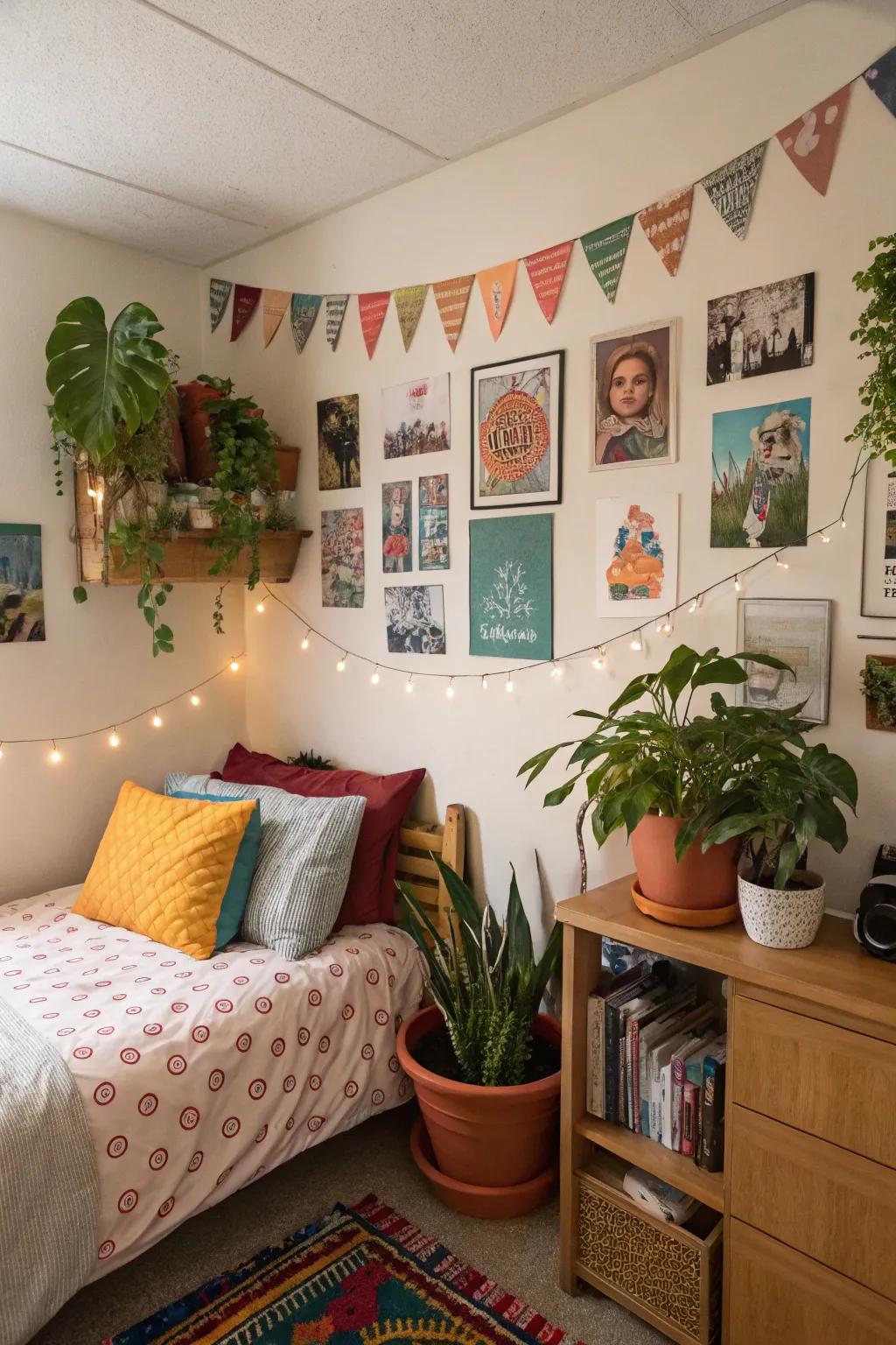 Personal details add warmth and personality to your dorm.