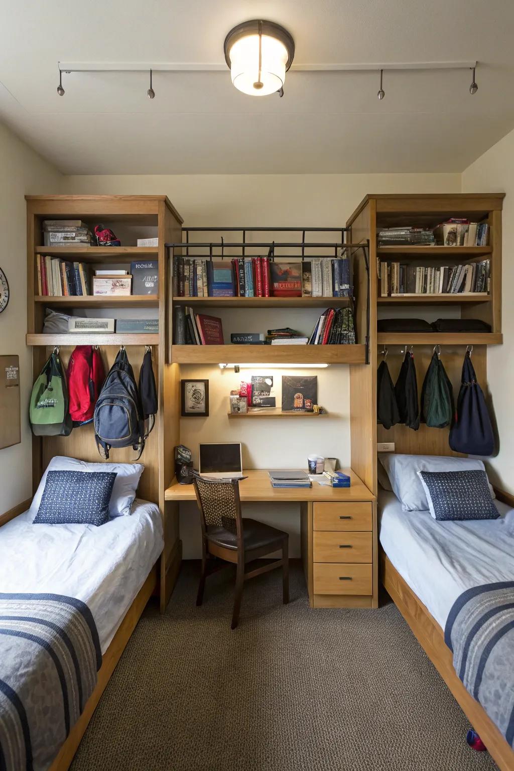 Wall space is valuable for storage and decor.