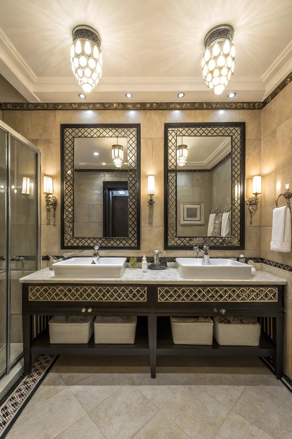 Statement lighting introduces both style and utility.