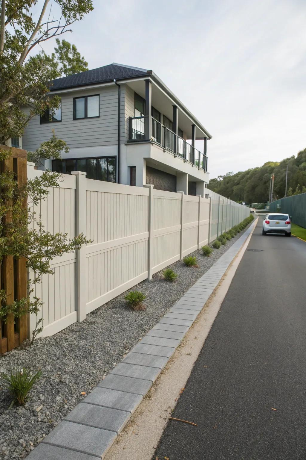 Combined materials provide resilience and minimal maintenance.