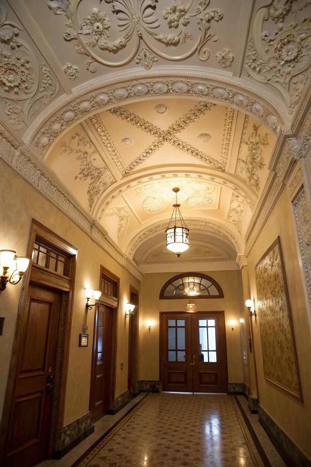 Ornamental trim imparts sophistication to your entryway.