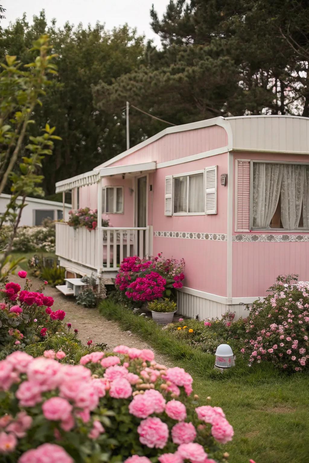 Delicate rose introduces a quaint and playful hint.