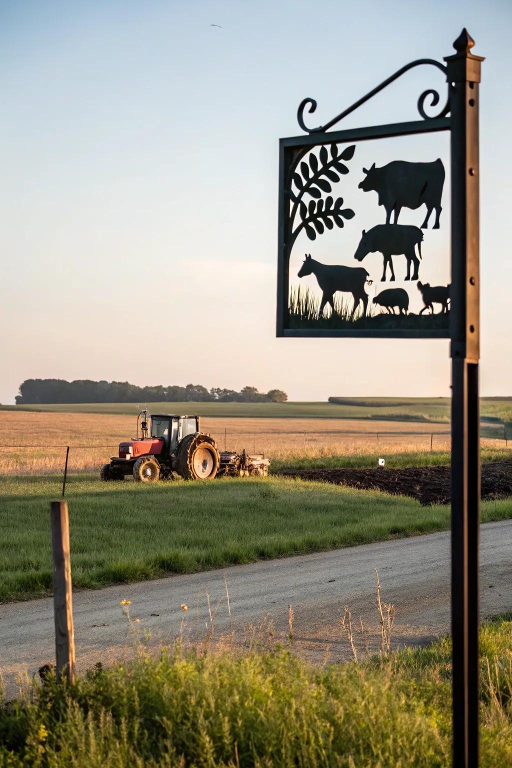 Playful silhouette decoupage effectively encapsulates the ambiance of the farm.