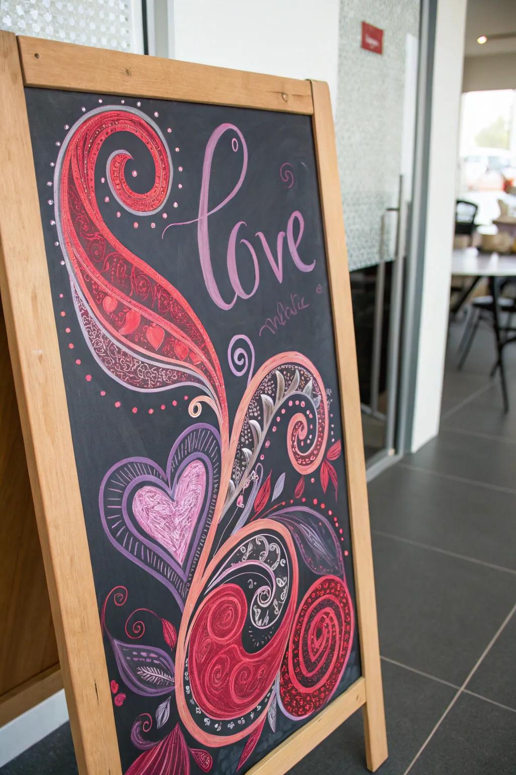 Spark interpretation with abstract love art.