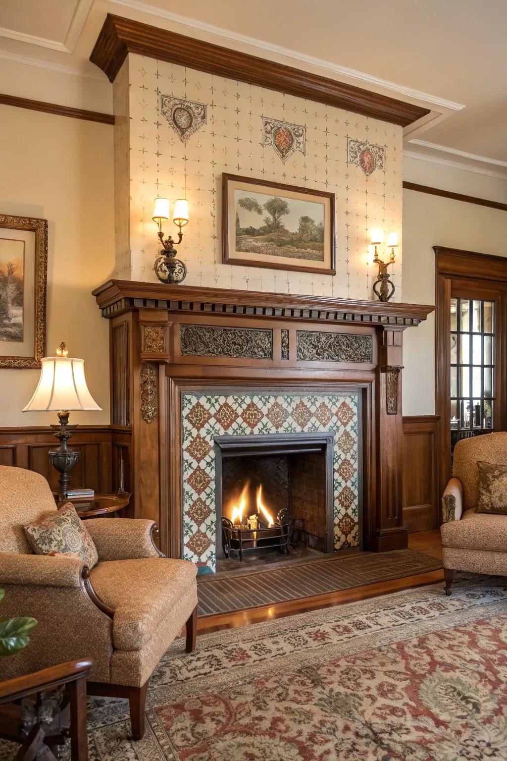 Vintage components introduce timeless charm to your fireplace.