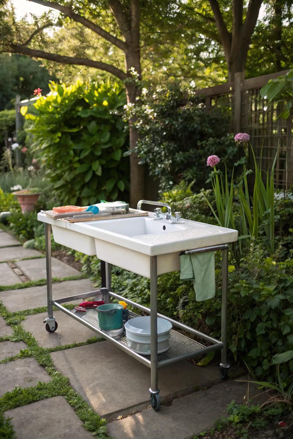 A mobile fish surface can easily be moved where you require it.