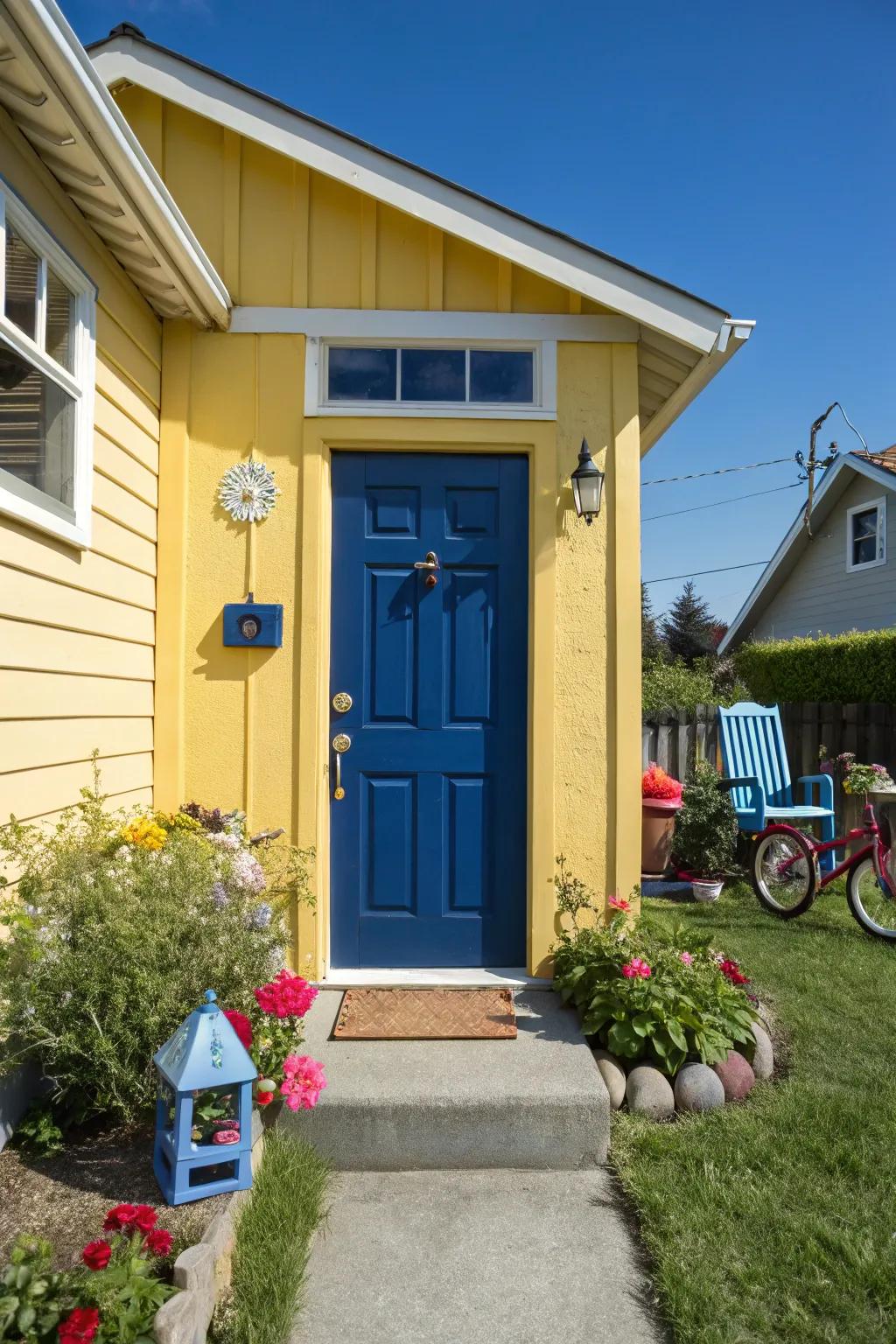 Playful color combinations for a cheerful and unique entrance.