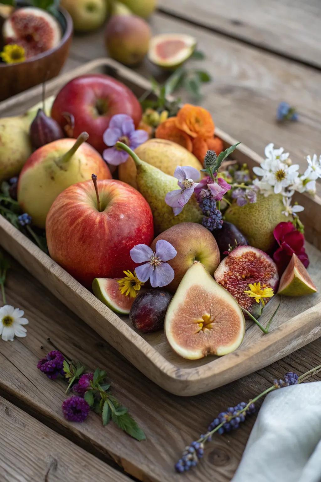 A garden selection enhanced through the charm of edible blossoms.