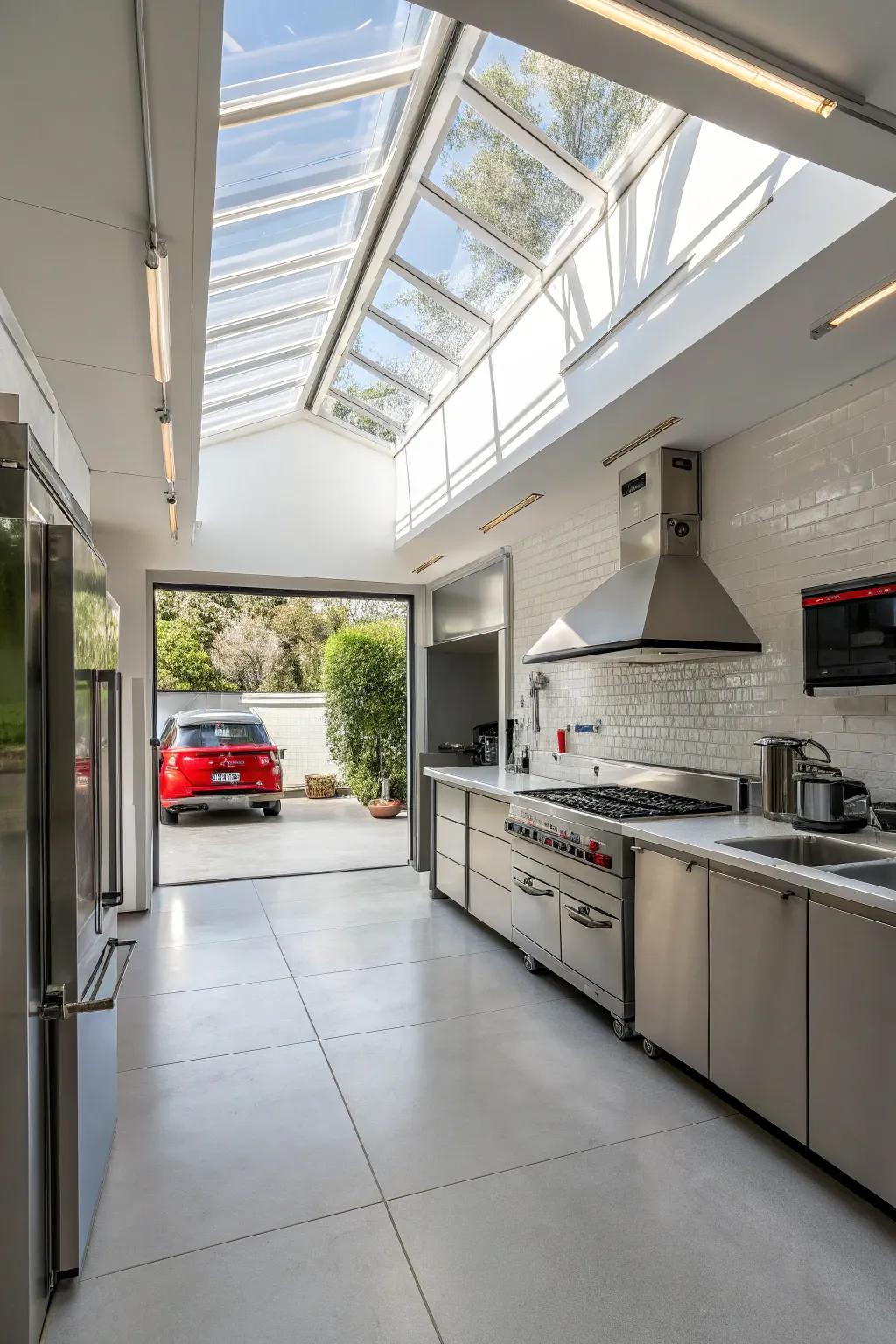 A well-lit kitchen can be the heart of a converted space.