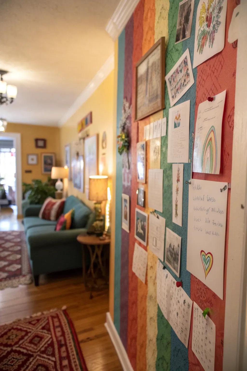 An artistic flair gratitude display with sketches.