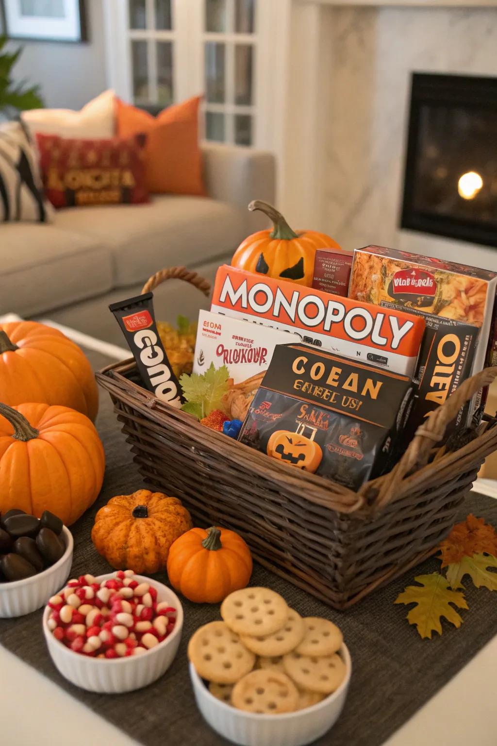 A spooky game evening starter set for Halloween amusement.