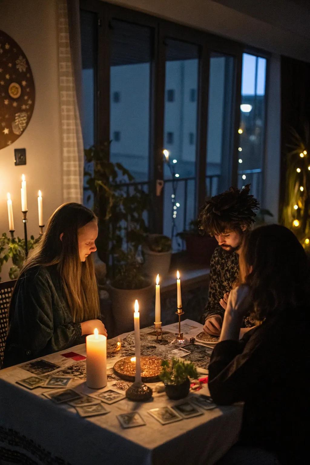 Conjure an evening of wizardry and enigma with acquaintances.