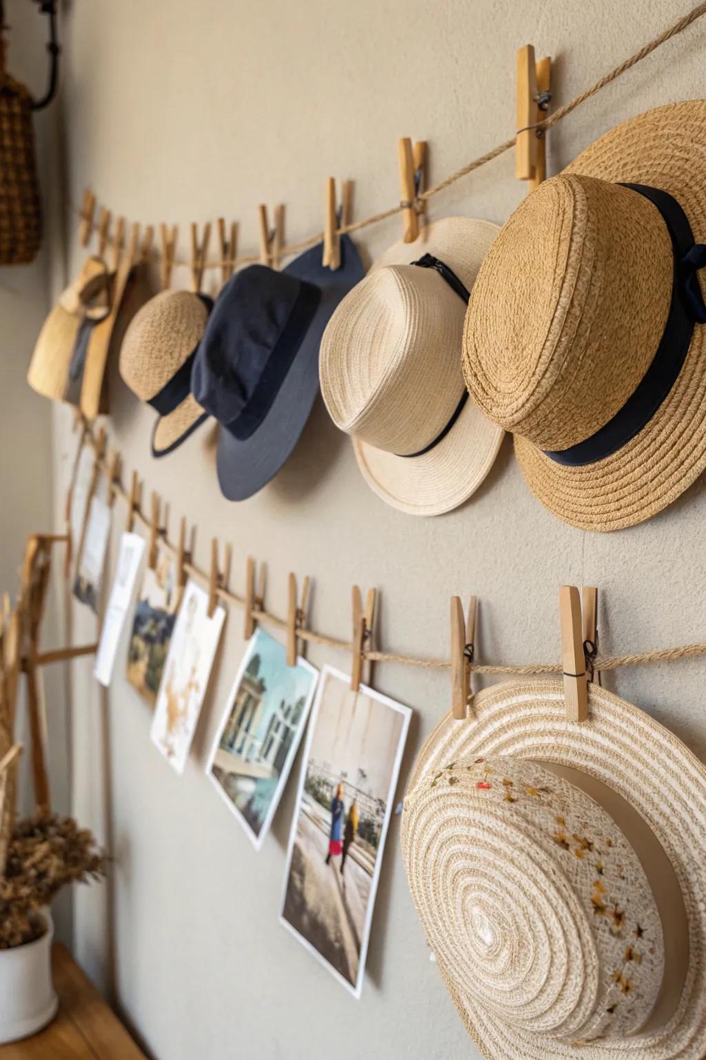 A string display provides a playful and budget-conscious solution.