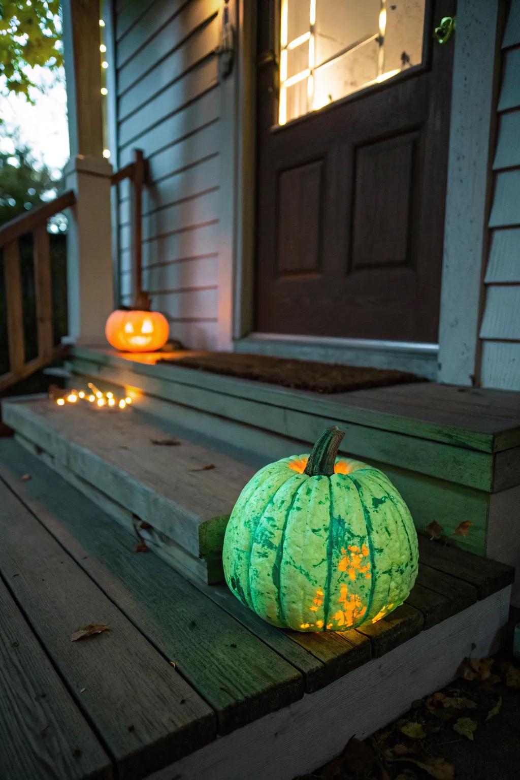A luminescent pumpkin that introduces a magical element to your nighttime decorations.