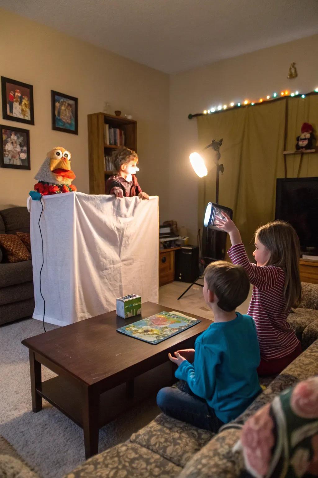 An imaginative performance transforms storytelling into a puppet show.
