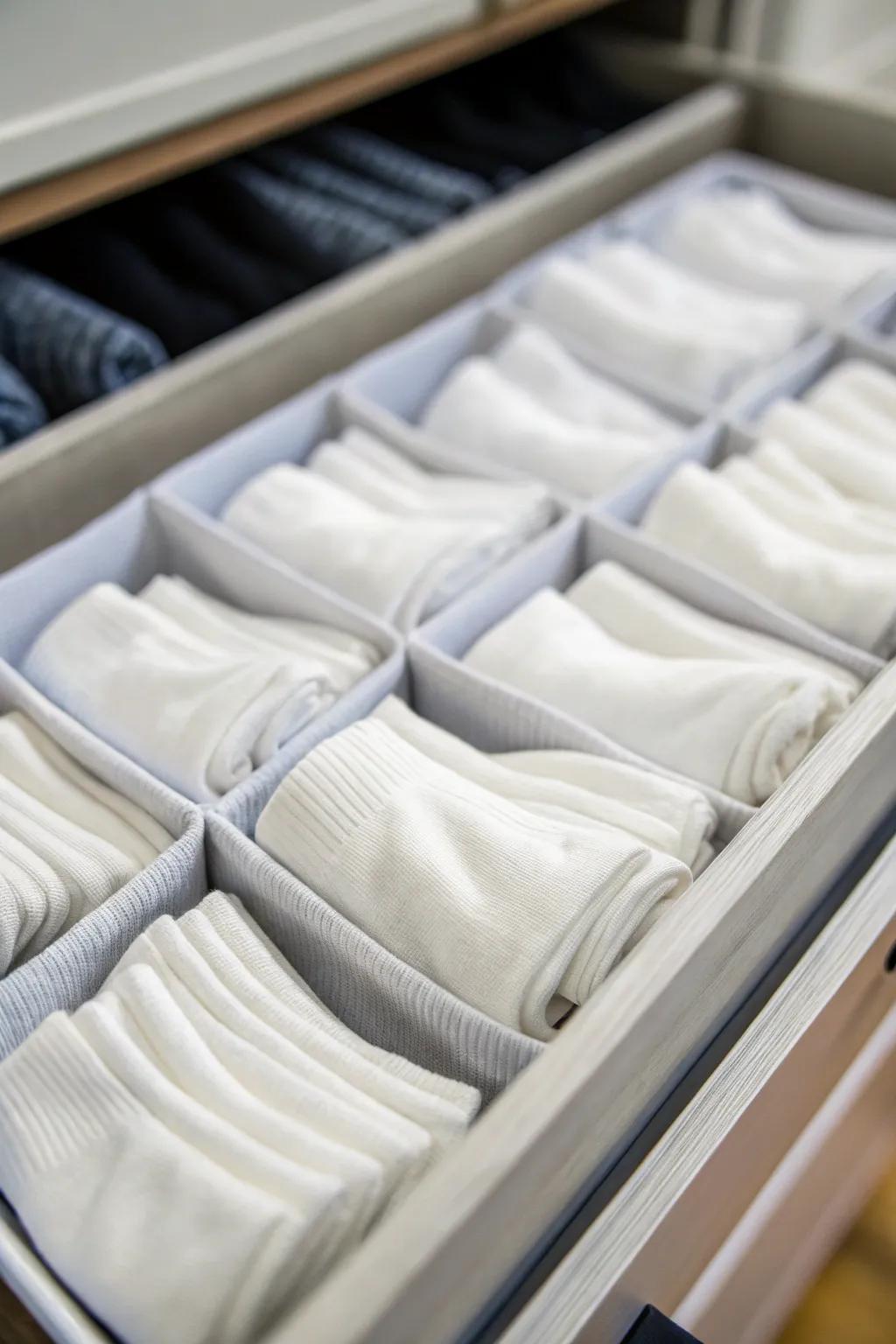 Simplify your sock collection with a one-type strategy.