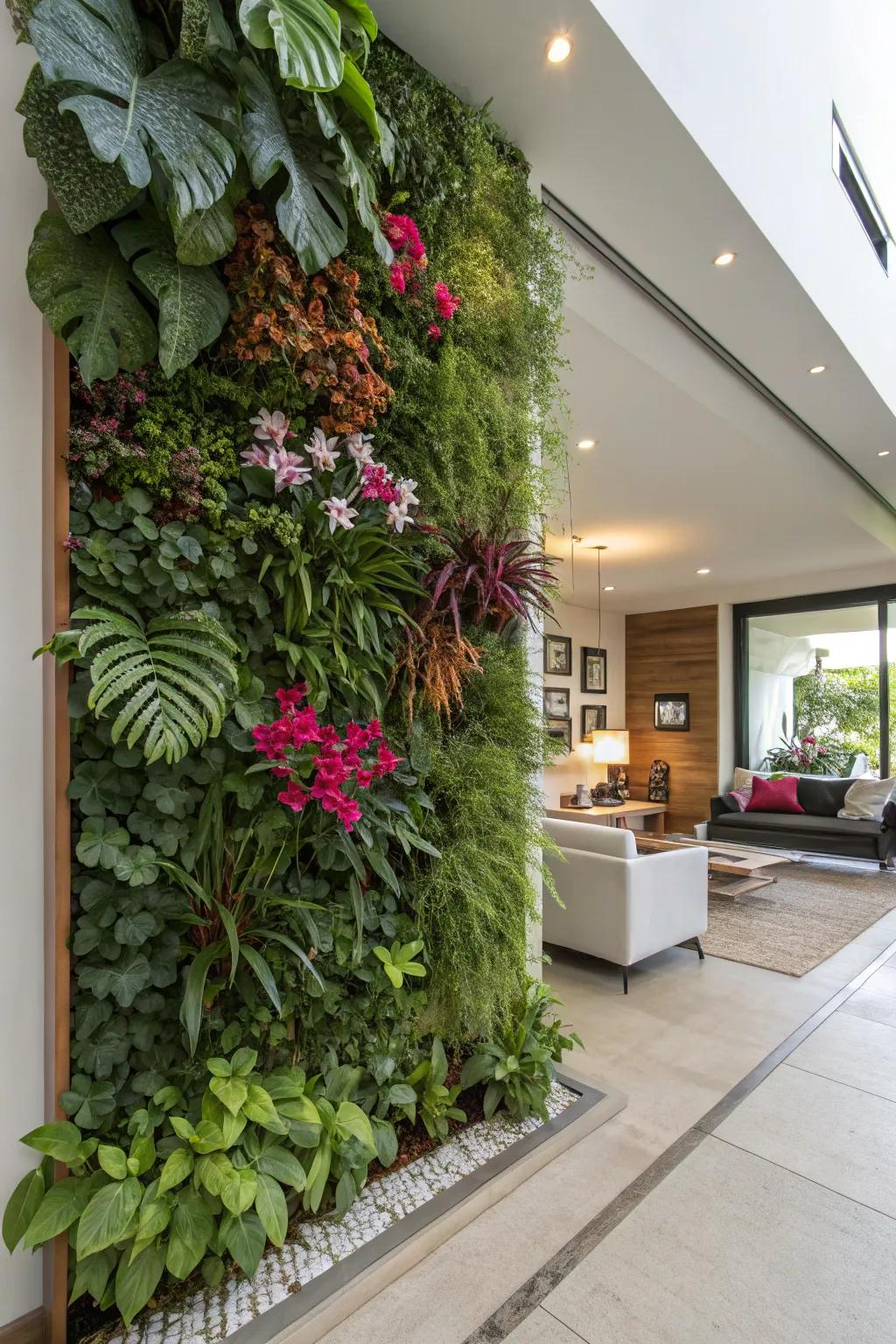 Create a striking visual statement with a vibrant verdant wall.