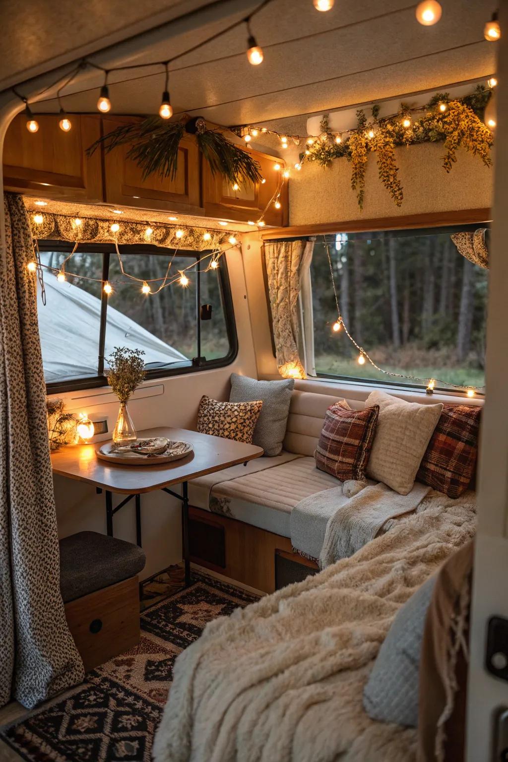 An alluring atmosphere featuring warm lighting and ornamental elements.