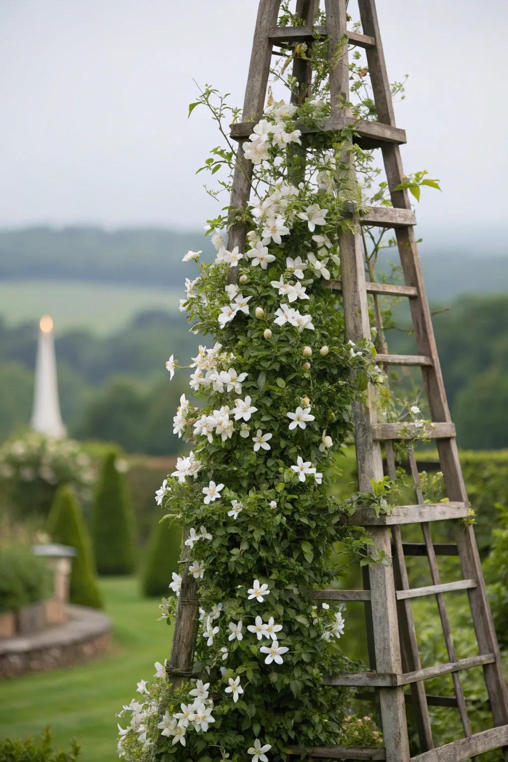 Incorporate class and elevation using an upright stargazer climbing frame.