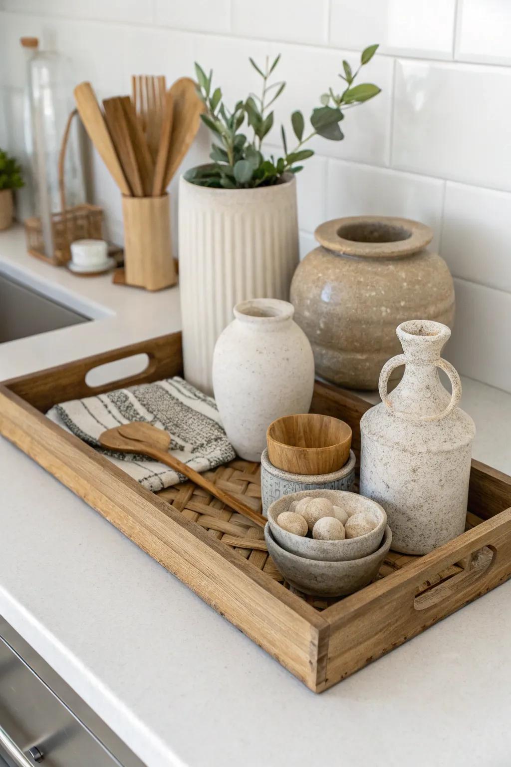 Neutral hues cultivate a pacifying and symmetrically balanced atmosphere.