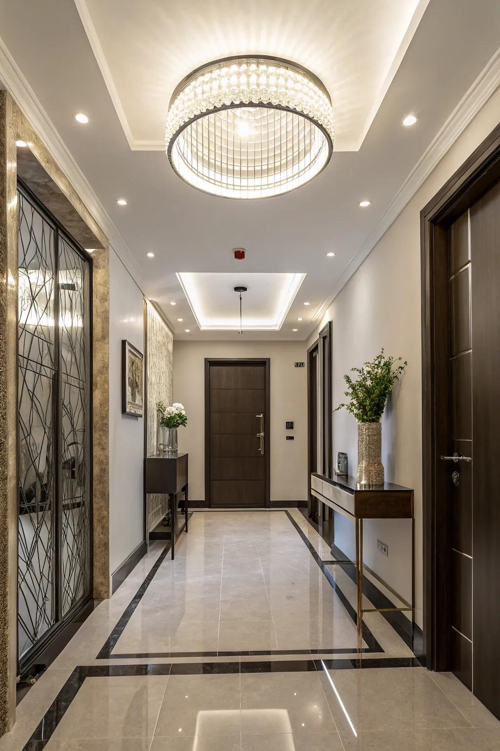 Leveled mount fixtures furnish a polished and modern lighting solution, impeccable for diminutive spaces.