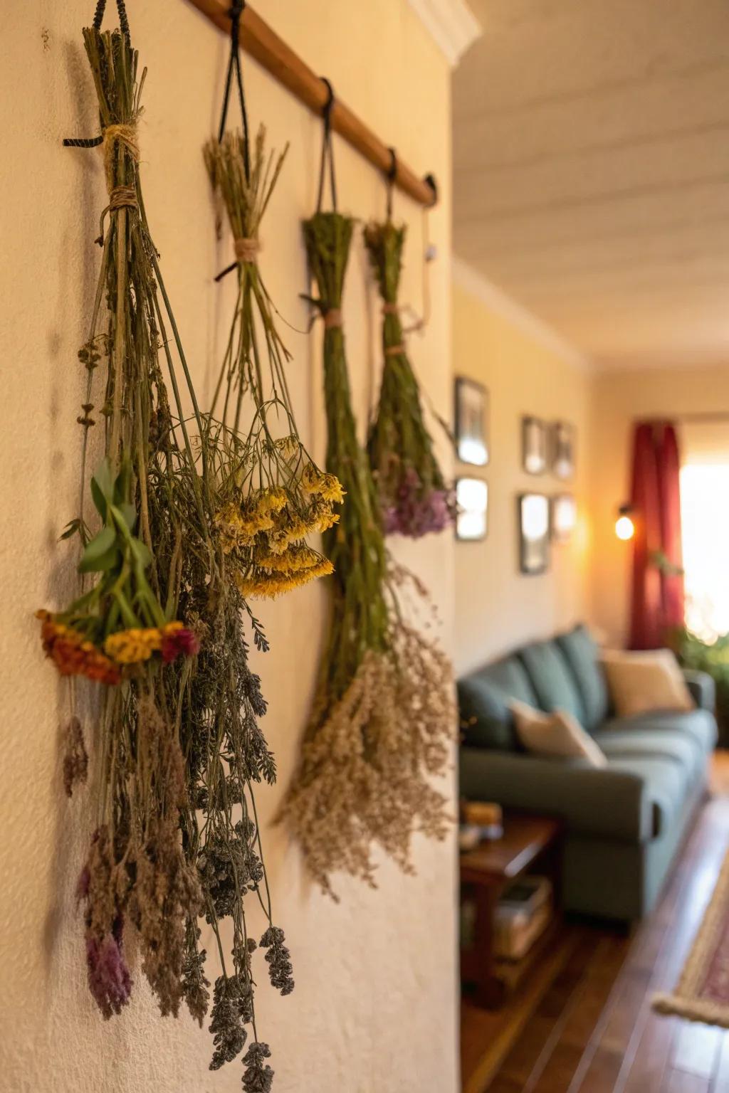 Desiccated botanicals impart weathered beauty and fragrance.