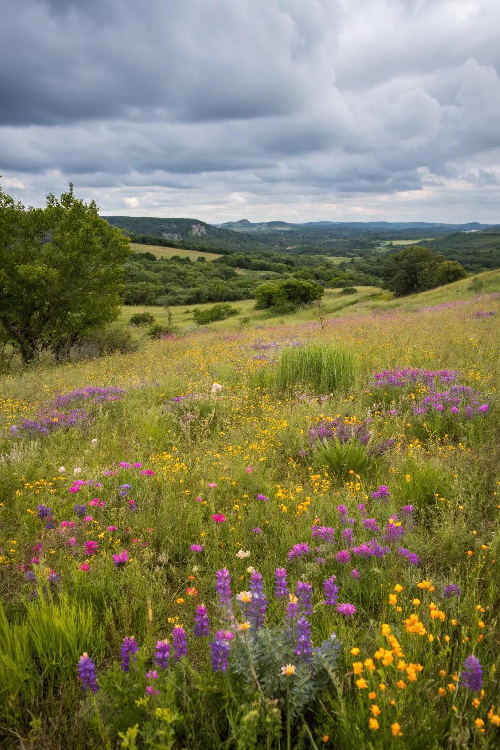 Wildflower meadows deliver periodic beauty with very little maintenance.