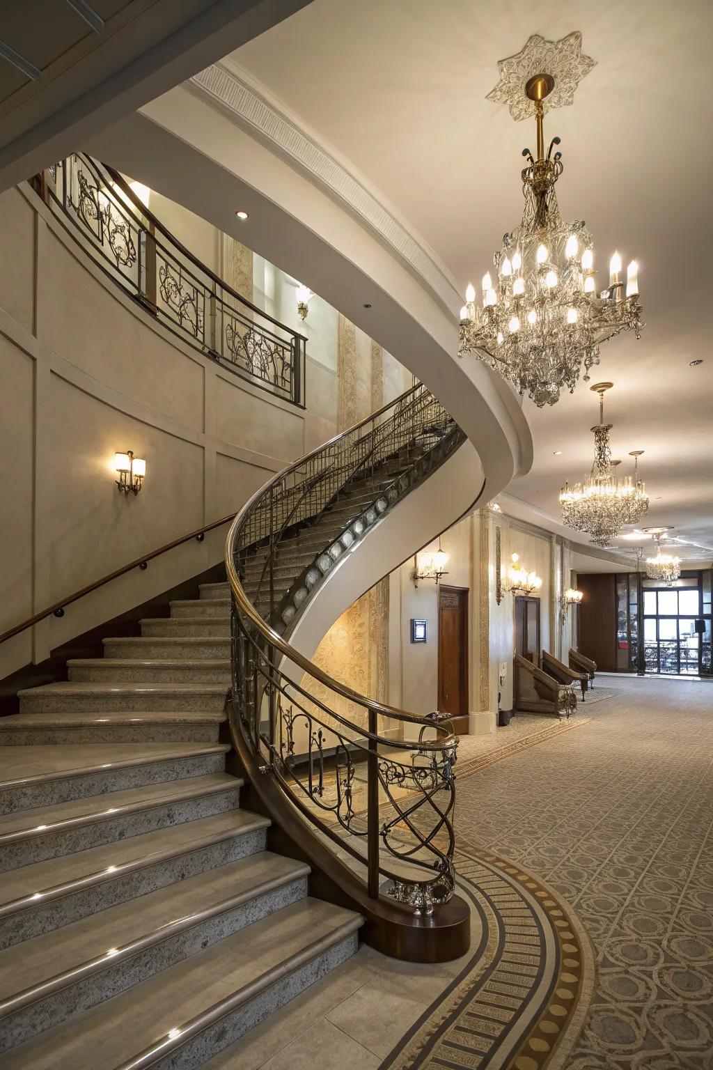 Elegant curves provide sophistication to any residence.