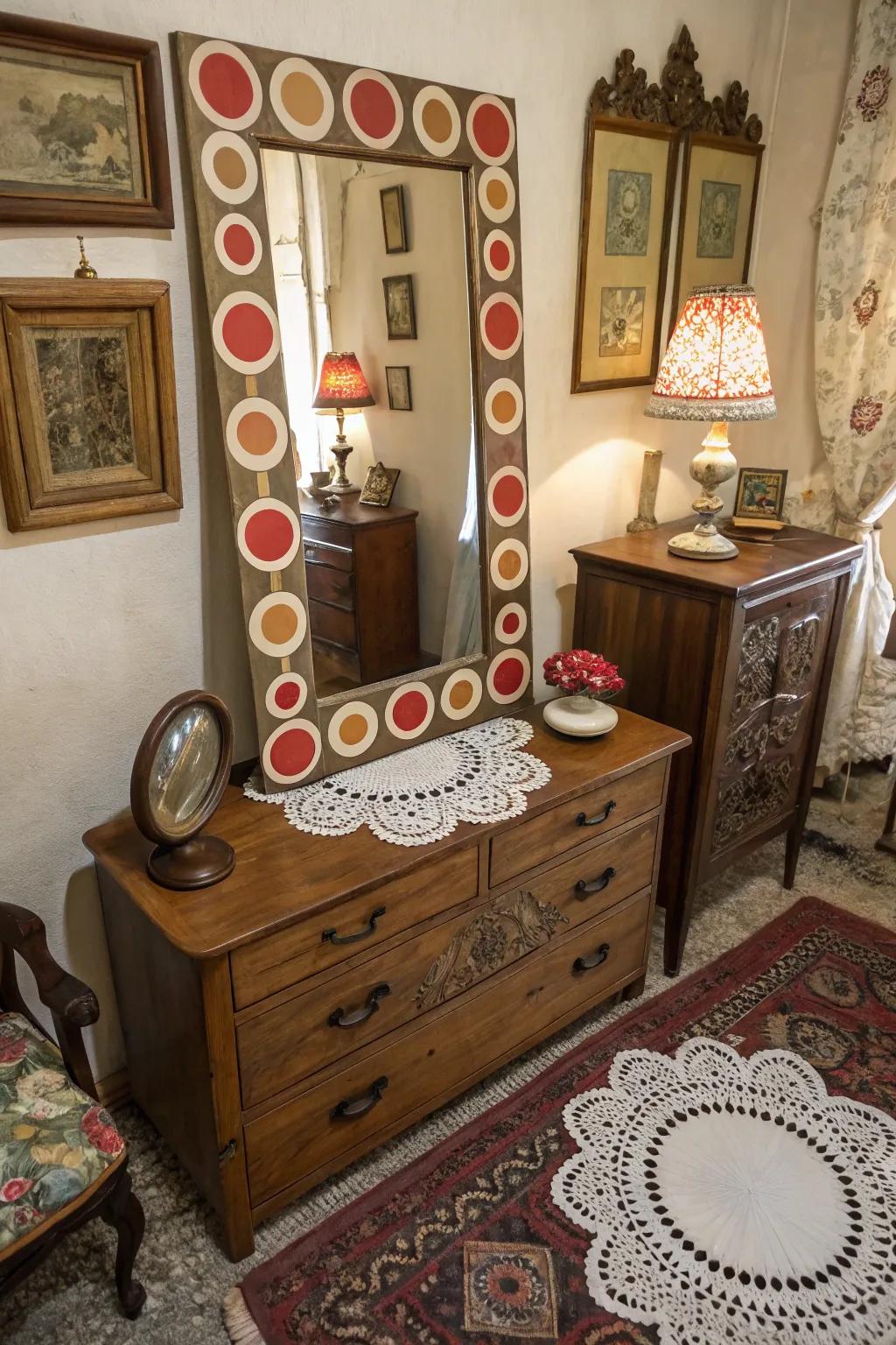 Retro patterns impart a hint of nostalgia.