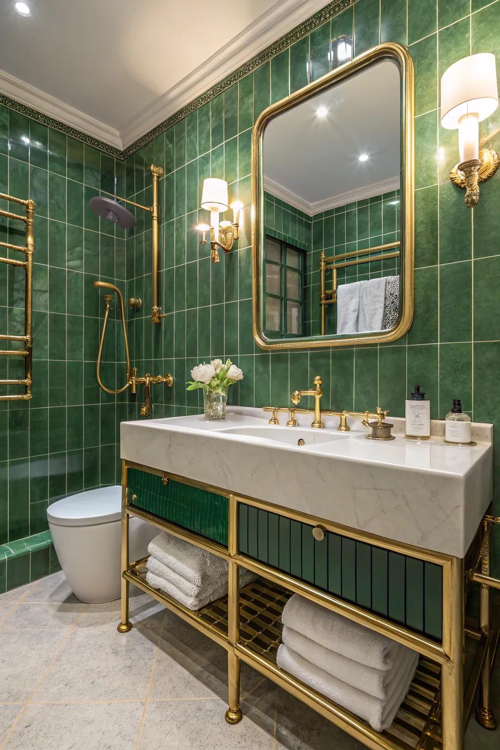 Allure and grace with gilded accents.