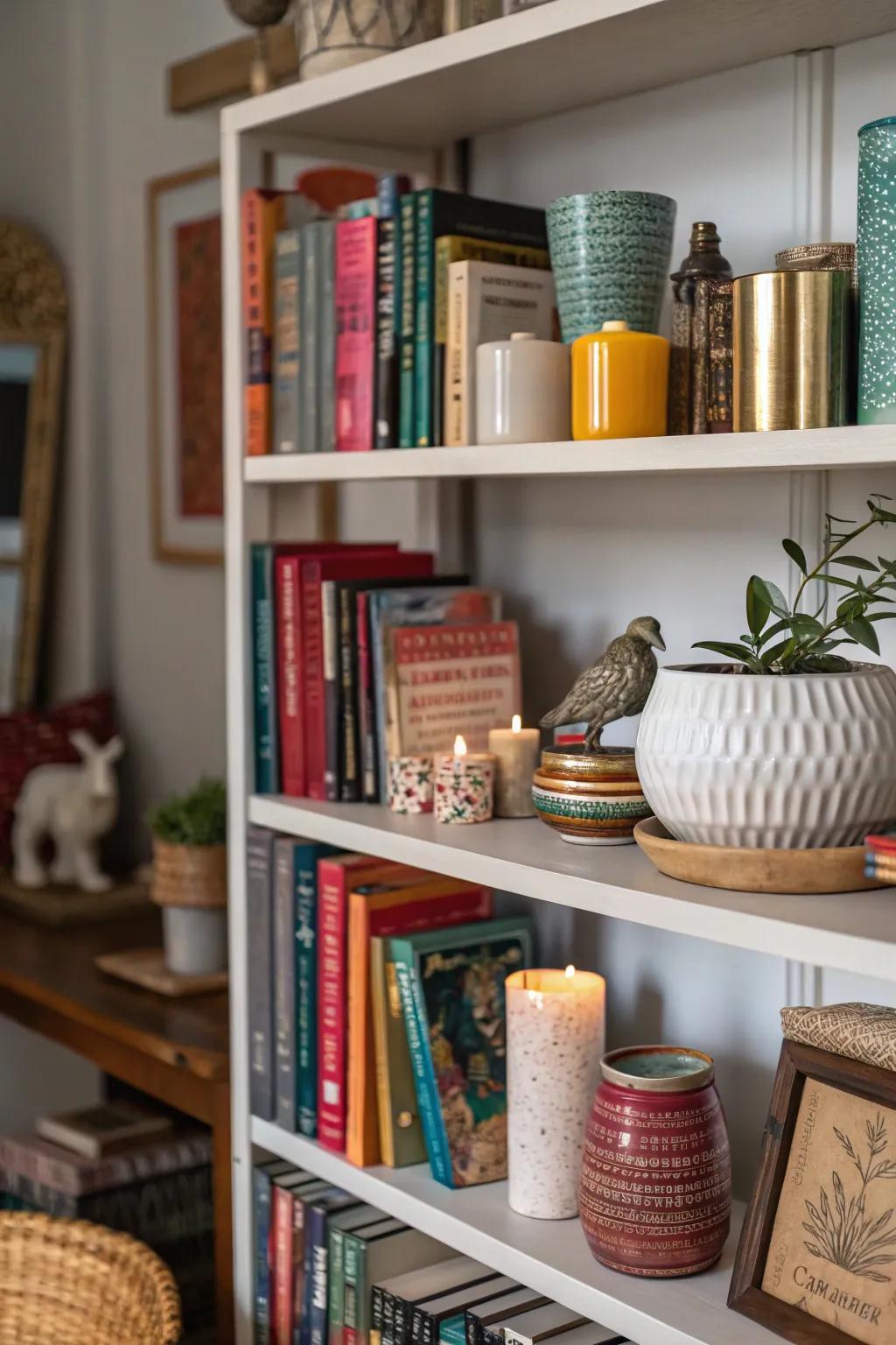 Introduce modern flair with asymmetrical arrangements.