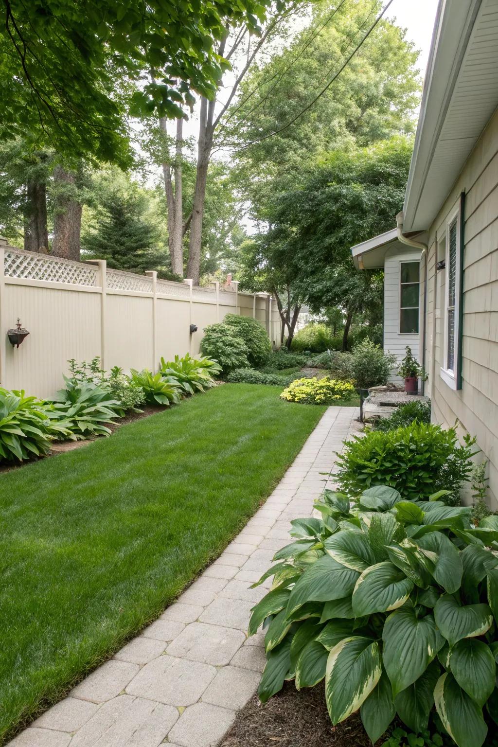 Harmonious shades establish a calming, unified design.
