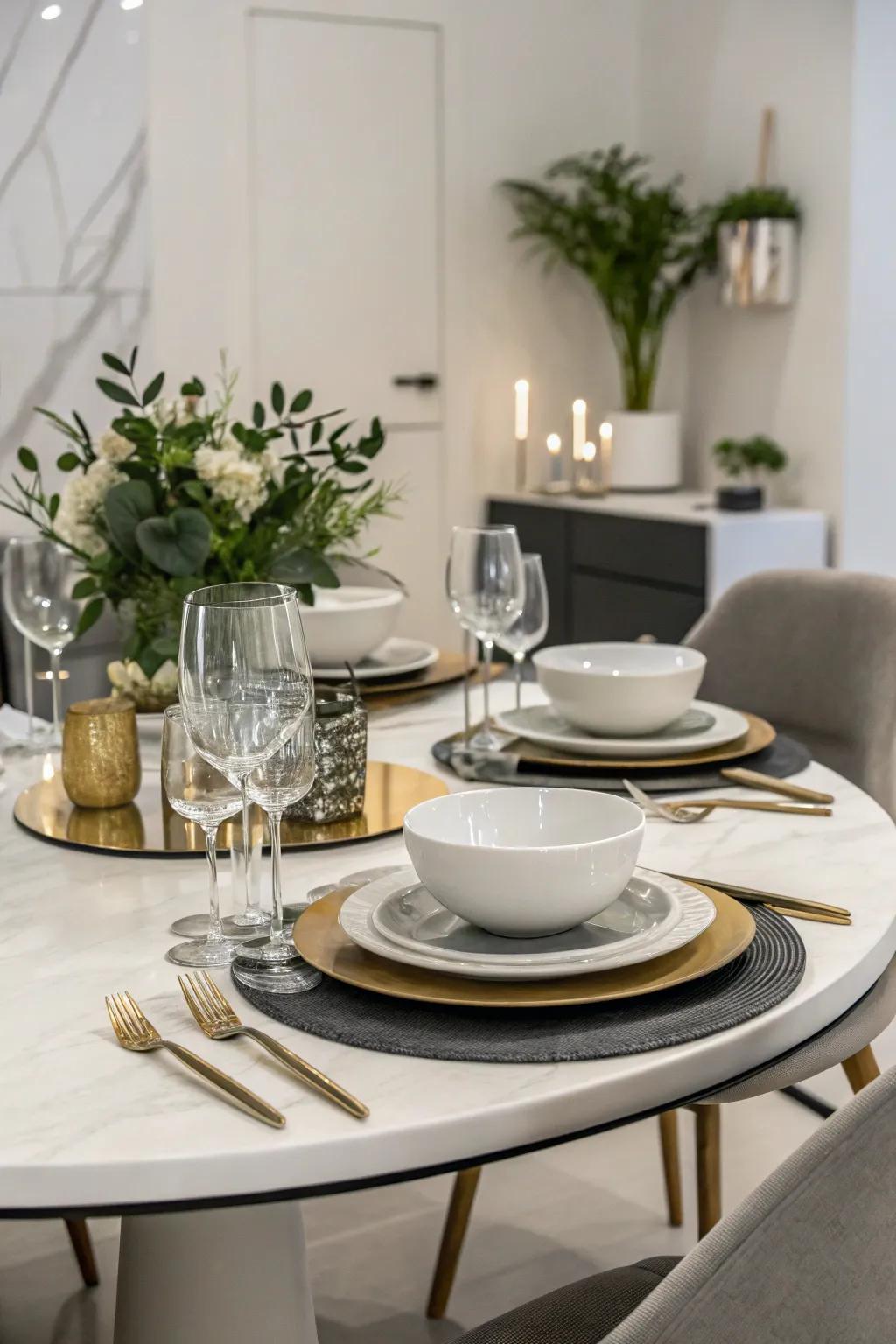 Symmetry and equilibrium yield a structured and sophisticated presentation.