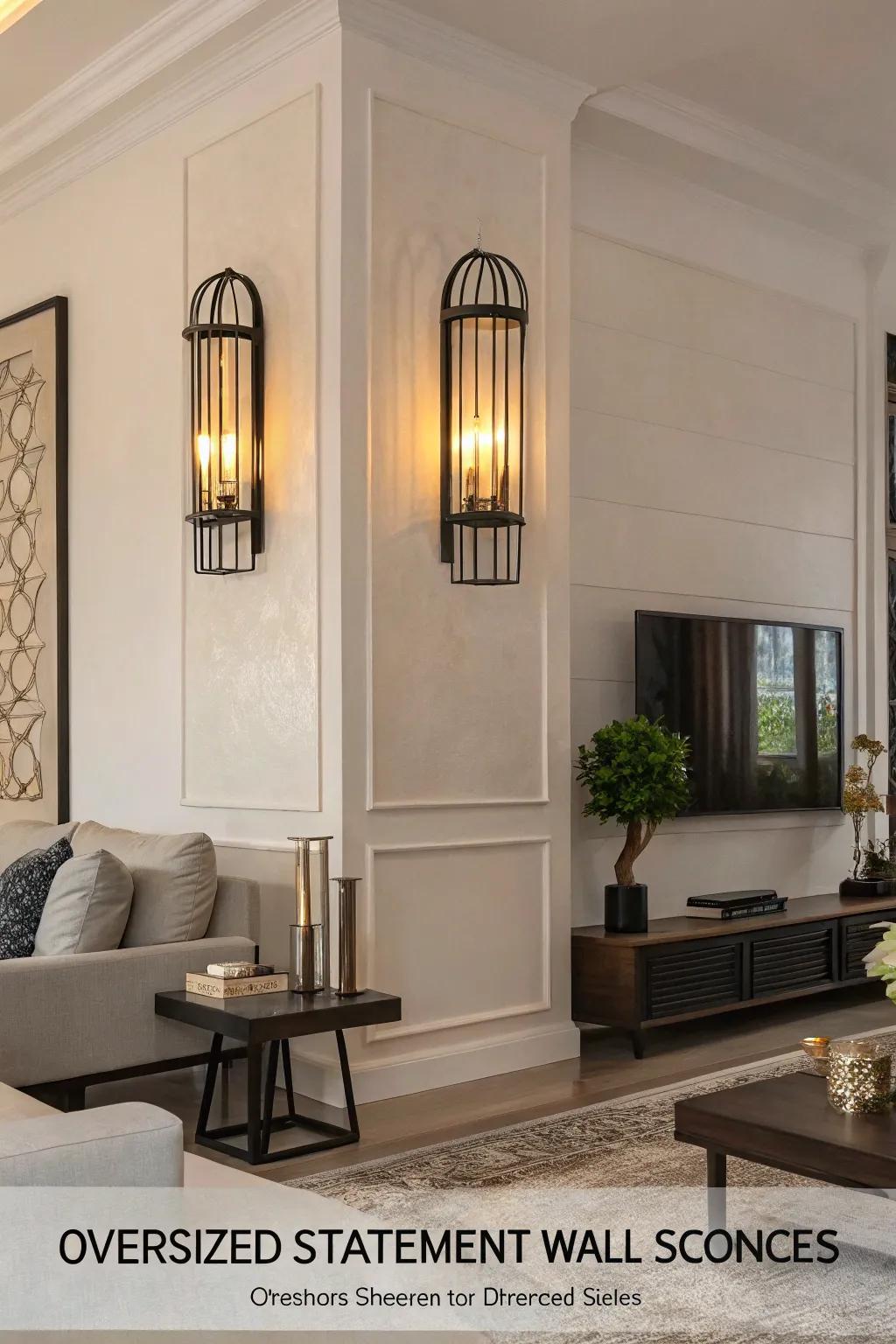 Oversized lamps make a bold statement in your décor.