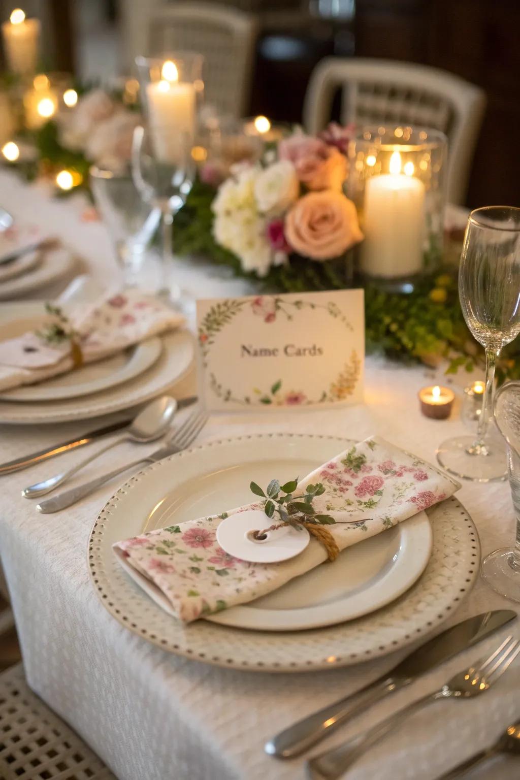 Themed place settings distinguished by personal accents make a statement.