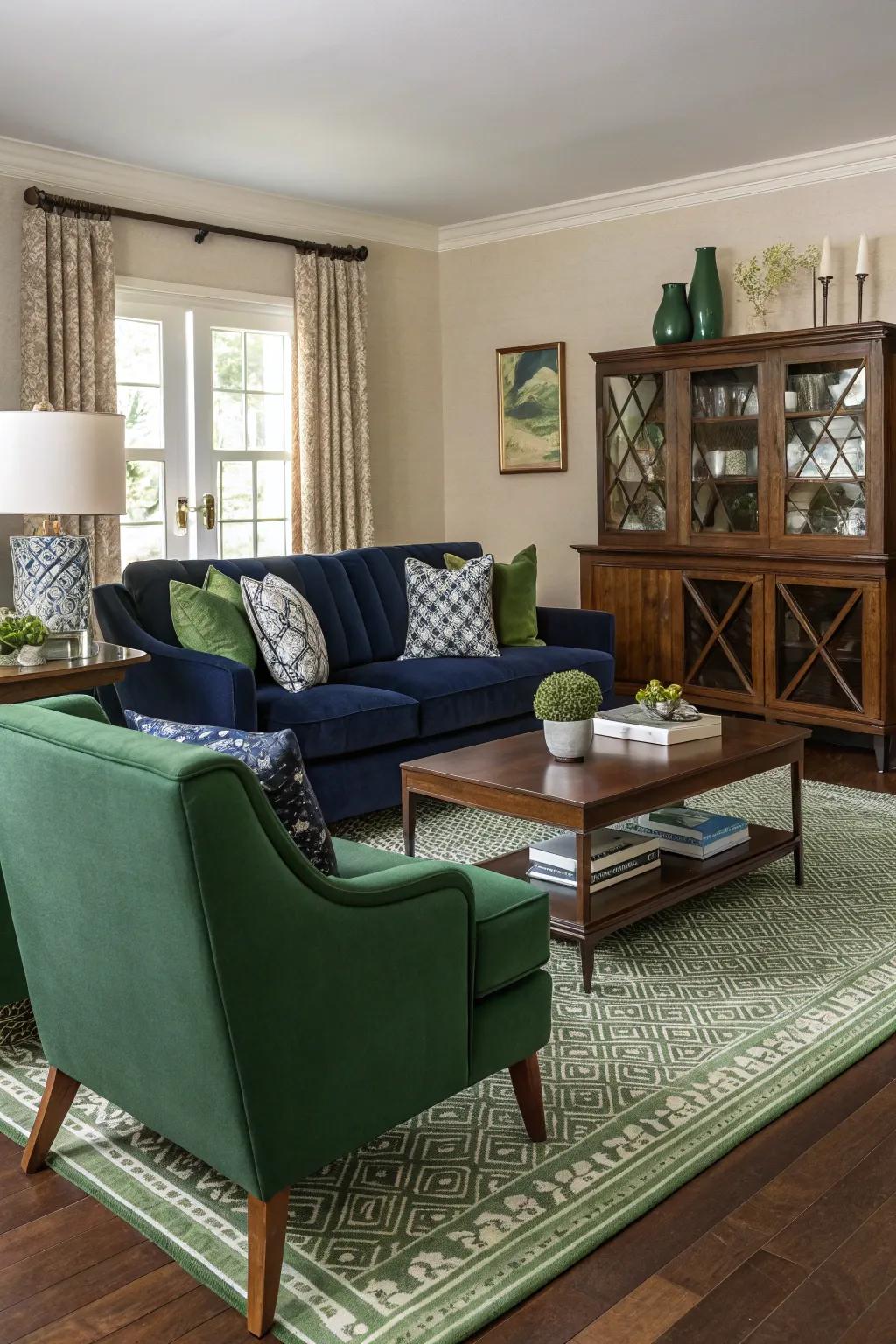 Era-defining modern furniture pairs well with bold color schemes.