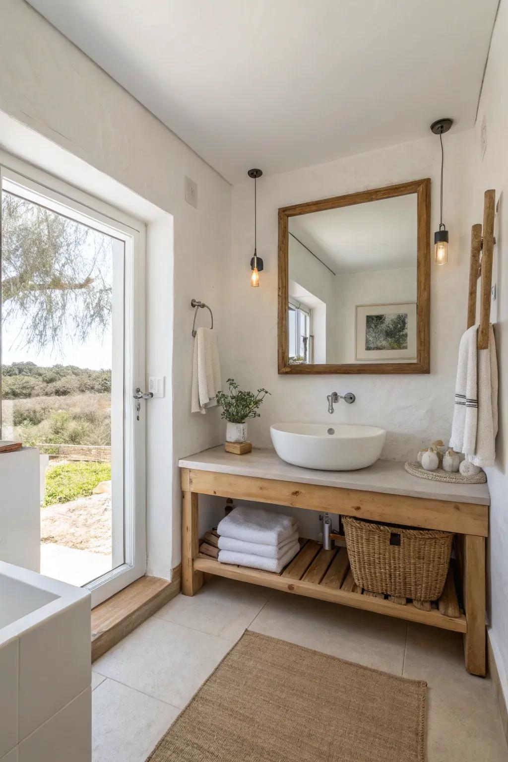 A minimalistic bathroom exemplifying defined lines and simplicity.