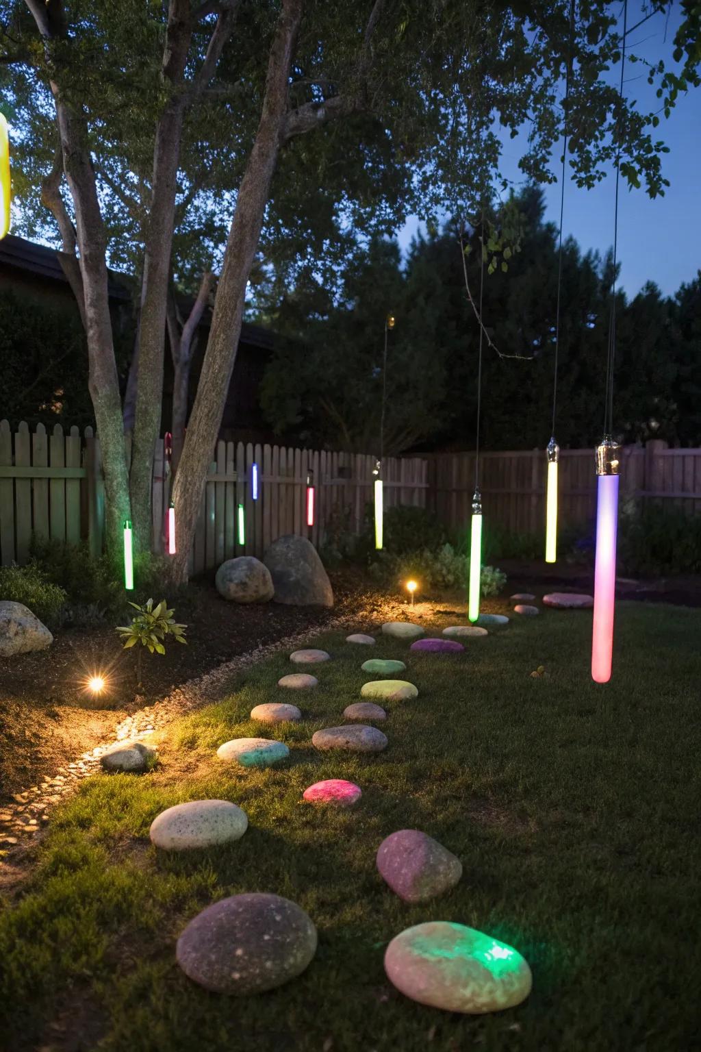 Luminescence-enhanced constituents append a playful astonishment to your décor.